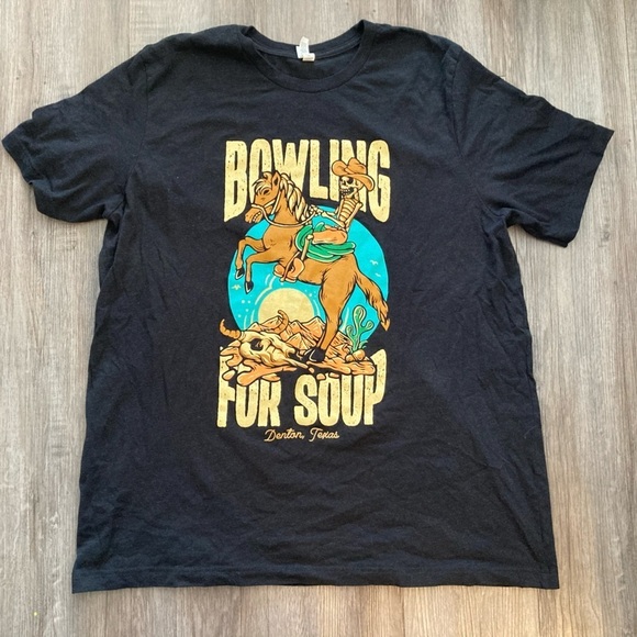 Bowling For Soup T Shirt 2X Skull Cowboy Horse Texas Band T Y2k Music Merch - Picture 1 of 6